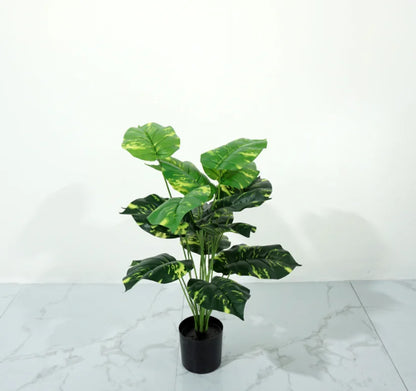 Office Home Decor Bonsai Indoor Plastic Greenery Artificial Leaves Plants