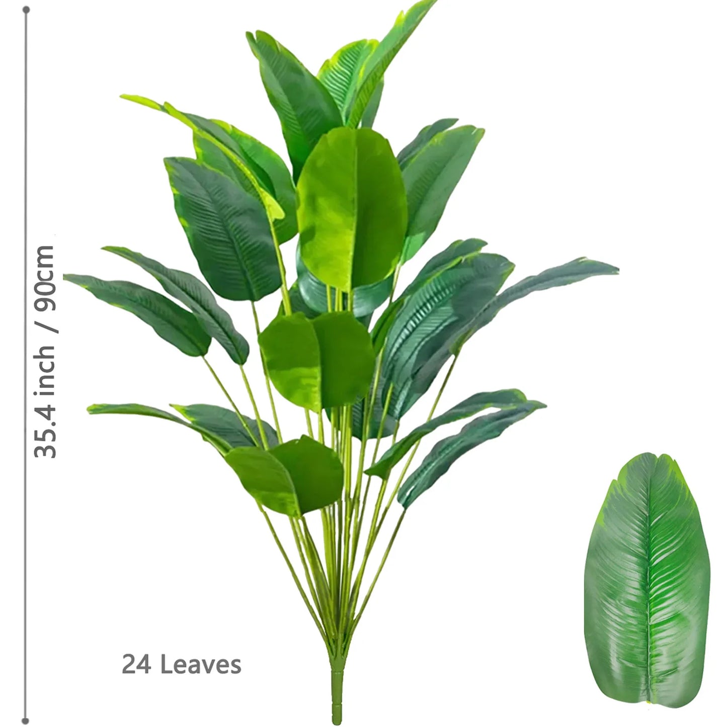 Artificial Palm Tree - Large Fake Tropical Plant Suitable for Indoor Outdoor Decoration Without Pot