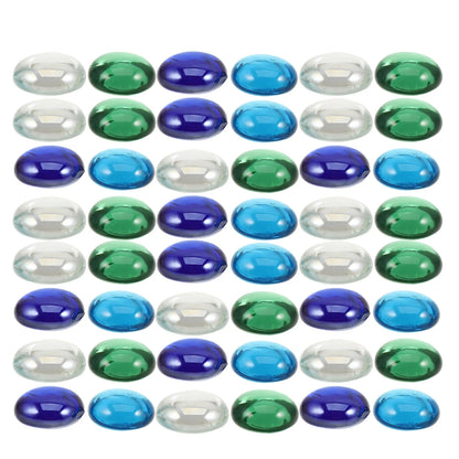 1Bag Fireplace Reflective Glass Beads 17-19Mm Round Decorative Glass Rocks Stones for Propane Fire Pit Indoor Outdoor