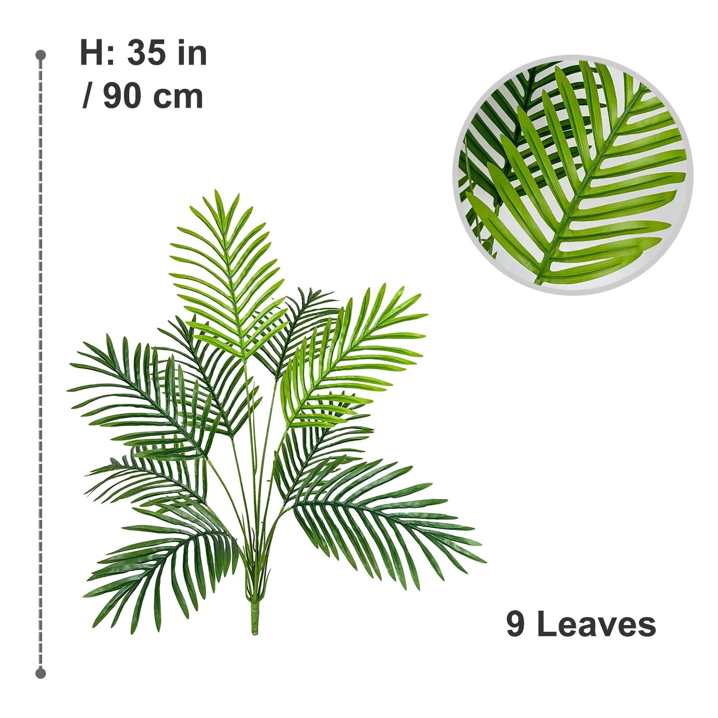 65-125CM Artificial Palm Plant Branches Faux Plant realistic touch indoor outdoor fake Plant for Home wedding living Room Decor