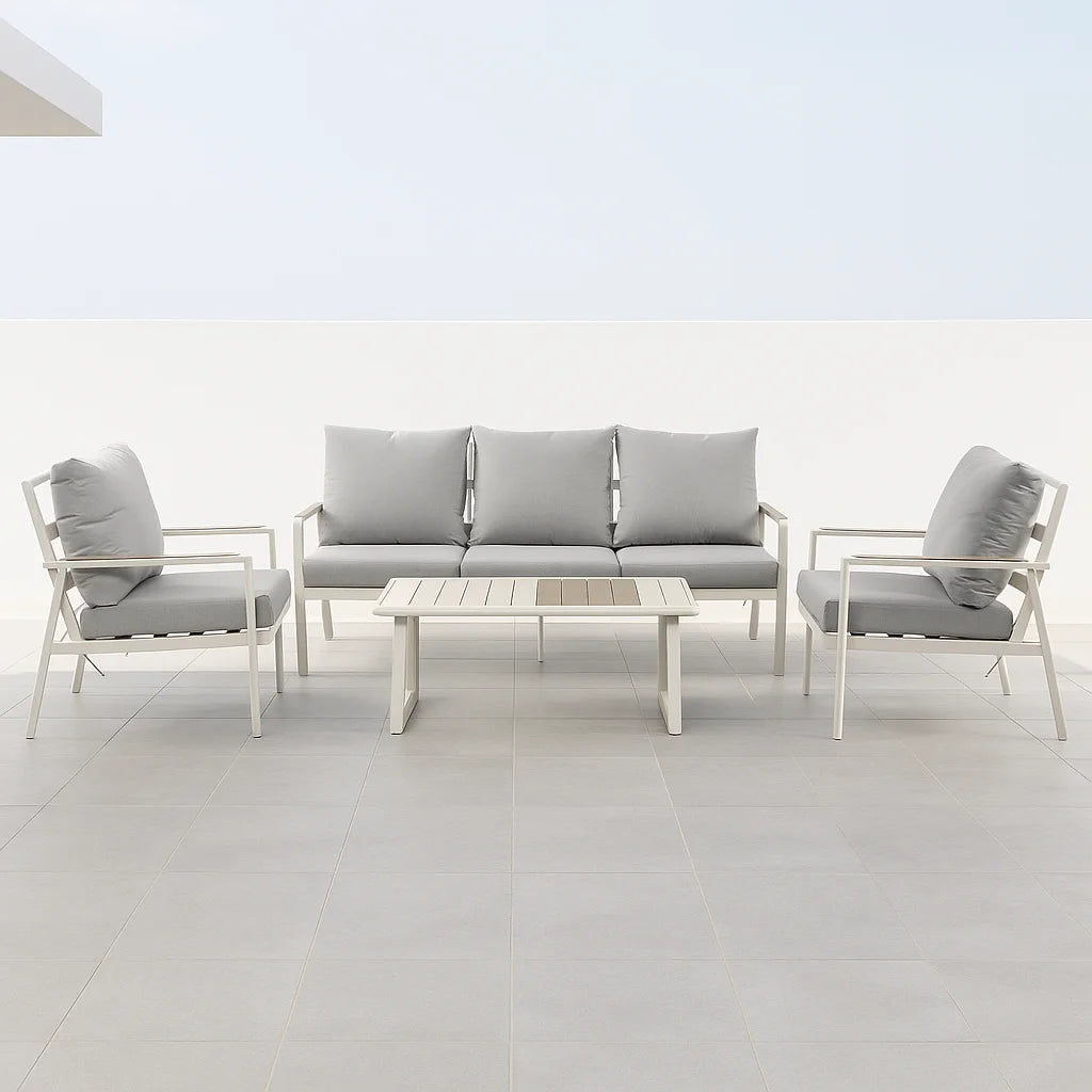 Modern Aluminum Outdoor Furniture Set Durable Garden Sofas with Patio Sofa Set for Courtyard and Terrace
