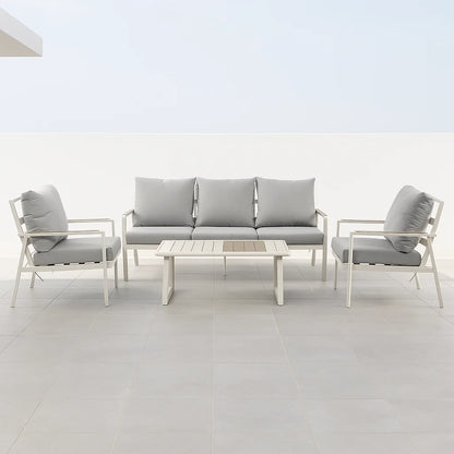 Modern Aluminum Outdoor Furniture Set Durable Garden Sofas with Patio Sofa Set for Courtyard and Terrace