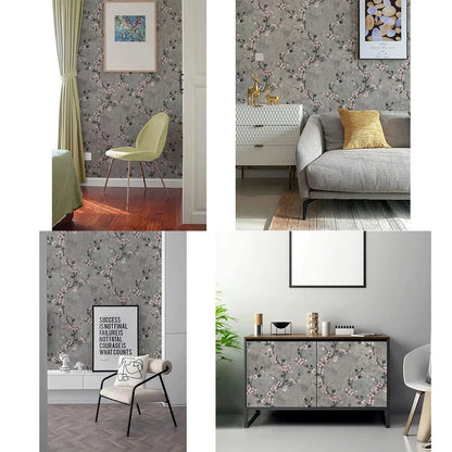 Floral Peel And Stick Wallpaper Green Self Adhesive Contact Paper Removable Waterproof For TV Background Bedroom Home Decoration