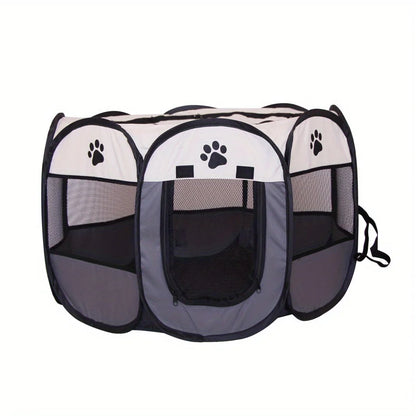 Classic-Style Portable Pet Playpen & Tent | Durable, Foldable, Comfort Design | Secure Outdoor Pet Bed for Cats & Dogs
