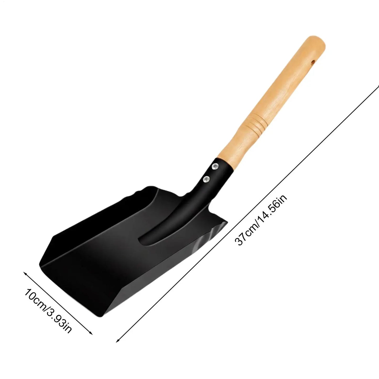 Chimney Shovel Fireplace Tools Fireplace Shovel Wooden Handle Coal Scoop Ash Shovel for Wood Burning Stove Fire Pit