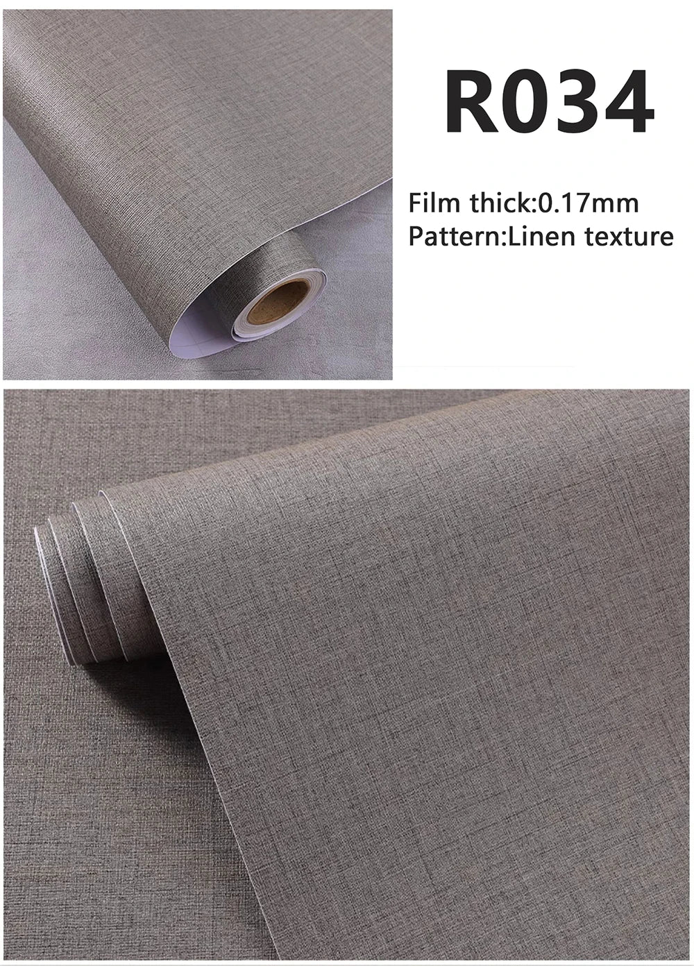 Faux Grasscloth Wallpaper Self-Adhesive Linen Texture Stickers For Wall Bedroom Living Room Cabinet Countertop Cover Stickers