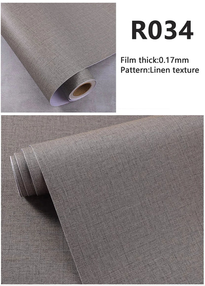 Faux Grasscloth Wallpaper Self-Adhesive Linen Texture Stickers For Wall Bedroom Living Room Cabinet Countertop Cover Stickers