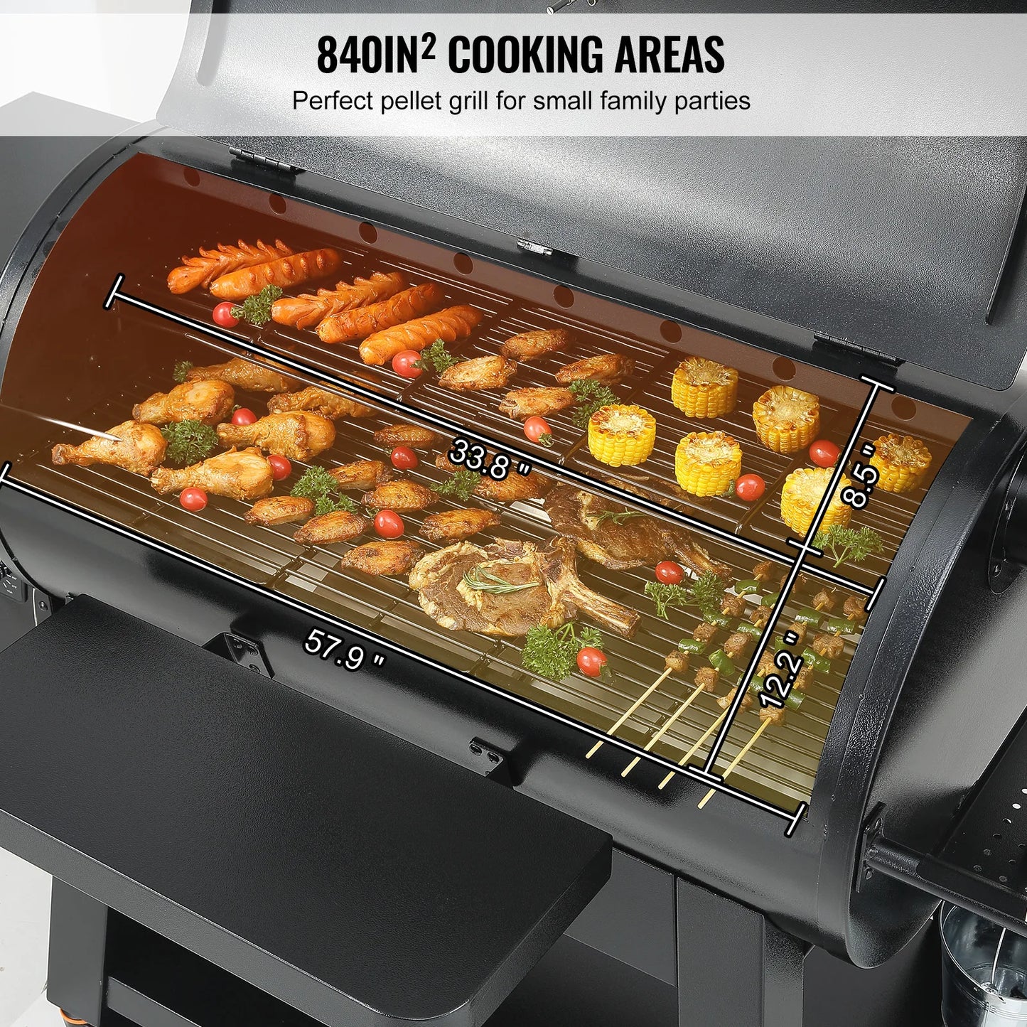 SucceBuy Portable Charcoal Grill Propane Gas Grills with Cover and Cart Heavy Duty Iron BBQ Grill for Outdoor Cooking Barbecue