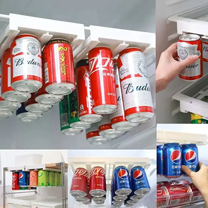 Refrigerator Storage Box Organizer Can Space-saving Organizer Can Beverage Can Finishing Four Case Fridge Kitchen Storage
