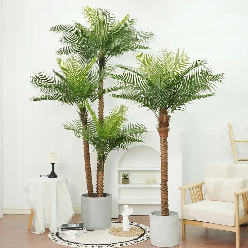 Large Artificial Coconut Tree 200CM To 240CM Fake Palm Tree Tropical Simulation Plant Outdoor Indoor Home Garden Decoration