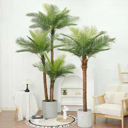 Large Artificial Coconut Tree 200CM To 240CM Fake Palm Tree Tropical Simulation Plant Outdoor Indoor Home Garden Decoration