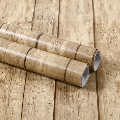 Wood Pattern DIY Self Adhesvie Waterproof Wallpaper Vinyl Wall Stickers Film for Furniture Renovation Stickers Home Stick Decors
