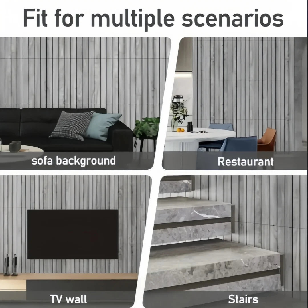 40x40cm Imitation Wood Grille Strip Wall Panel Living Room Bedroom Decoration Waterproof Self-adhesive Ugly Covering Wallpaper