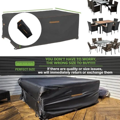 Weather Resistant Garden Furniture Protectors Waterproof Oxford Cloth Furniture Cover Folding Design for Outdoor Use 87HA