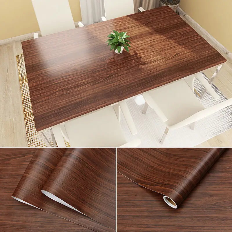 Wood Pattern DIY Self Adhesvie Waterproof Wallpaper Vinyl Wall Stickers Film for Furniture Renovation Stickers Home Stick Decors