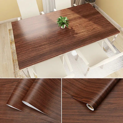 Wood Pattern DIY Self Adhesvie Waterproof Wallpaper Vinyl Wall Stickers Film for Furniture Renovation Stickers Home Stick Decors