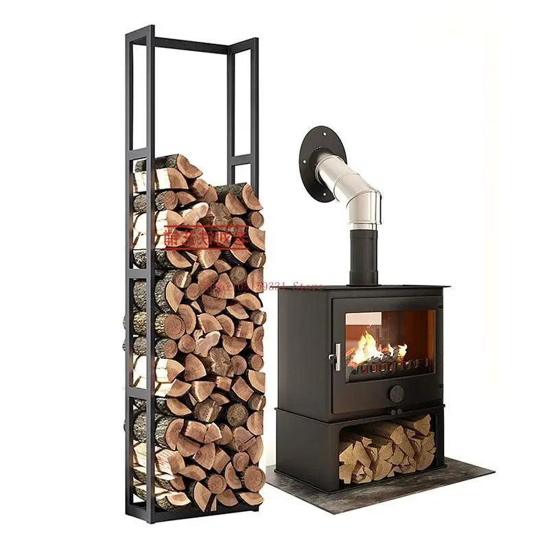 Simple wrought iron stable floor firewood storage rack firewood storage rack B & B villa indoor and outdoor