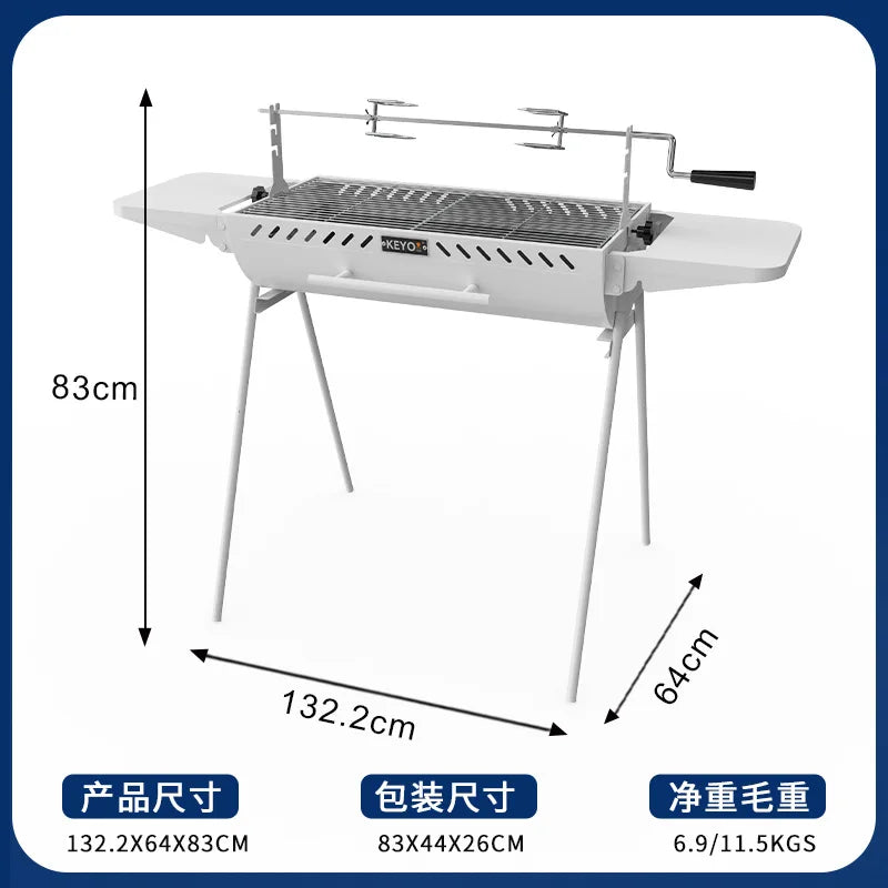 Portable Folding Charcoal Grill frill Outdoor Camping Fire Pit Grill Rack