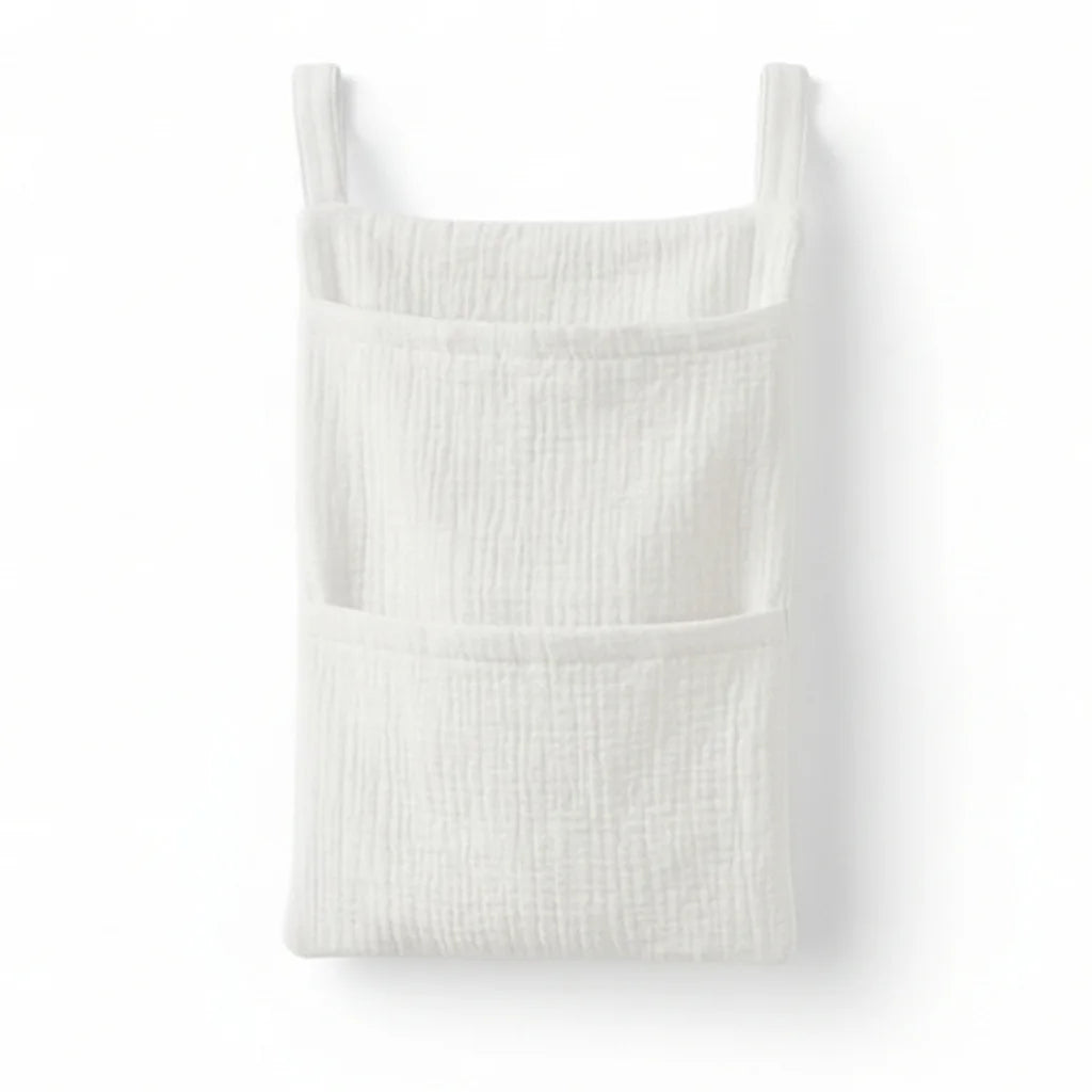 Pure Cotton Baby Crib Hanging Bag Multifunctional Newborn Supplies Storage Bag for Stroller New Pure Cotton Baby Hanging Bag