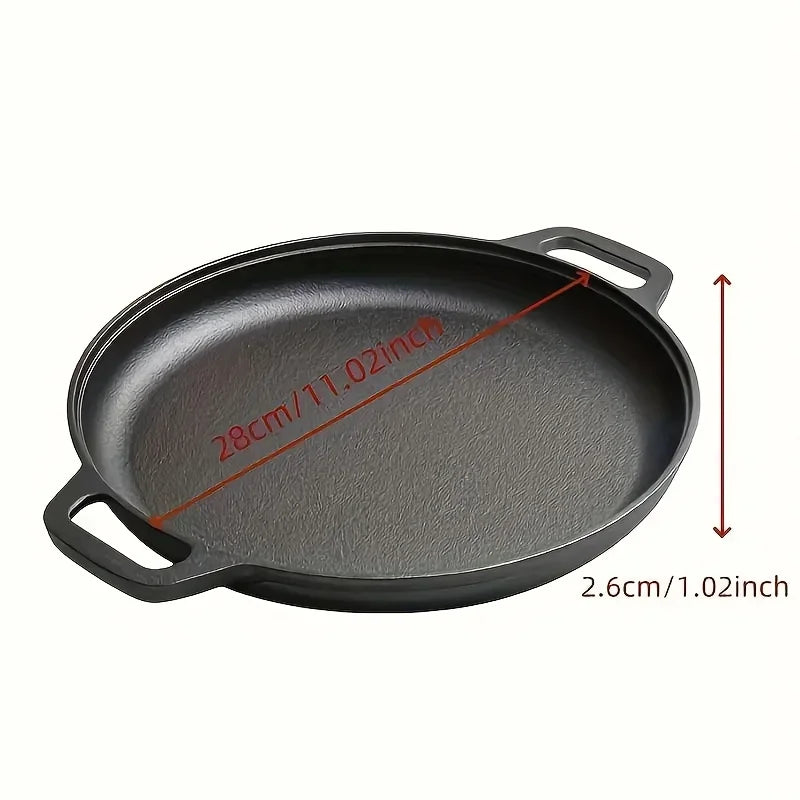 2026 Hot Sale Multifunctional Cast Iron Frying Pan Non-Stick Skillet Round Griddle Kitchen Cookware for Stove & Outdoor Cooking