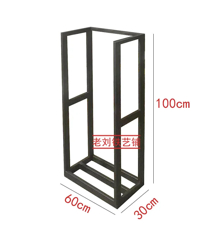 Simple wrought iron stable floor firewood storage rack firewood storage rack B & B villa indoor and outdoor
