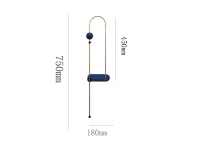 Odd Matter Wall lamp Home Gold Blue rotating lamp Bedroom designer replica lamp Nordic Loft wall art decor living room light