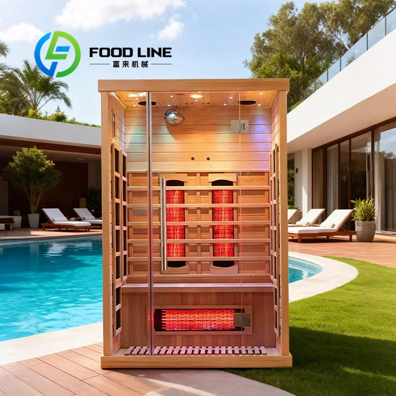 Courtyard Outdoor Sauna Room Retro Wooden Style Elegant Appearance Matching Villa Courtyard Garden And High Living Environment
