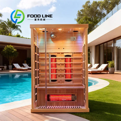 Courtyard Outdoor Sauna Room Retro Wooden Style Elegant Appearance Matching Villa Courtyard Garden And High Living Environment