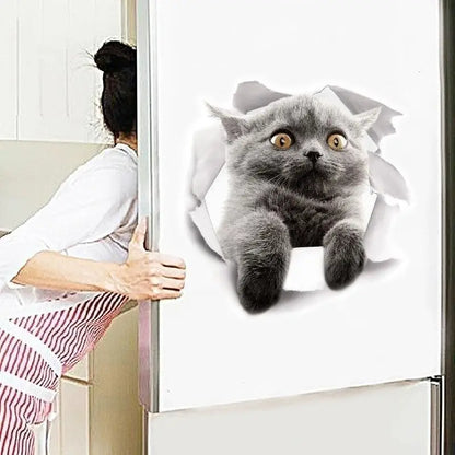 Cartoon Cat Waterproof Wall Sticker,Self-Adhesive Removable Decorative Wallpaper,Creative Home Decoration,Eco-Friendly Material