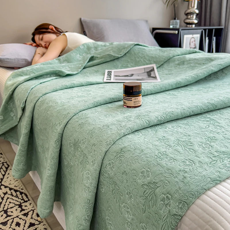 100% Cotton Blanket for Bed Breathable Lightweight Throws Blanket Soft Cozy Home Decoration Large Bed Cover Boho Towel Blankets