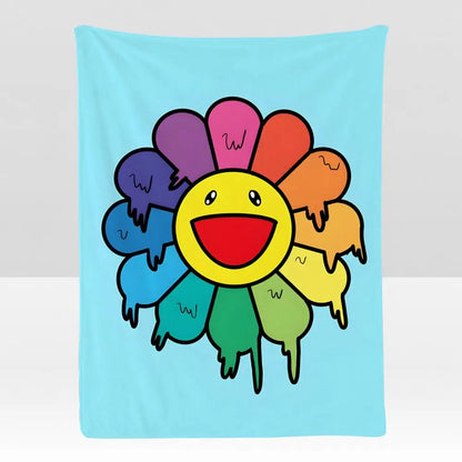 Artist T-Takashi M-Murakami Throw Soft Flannel Blanket for Bed Bedroom Sofa Picnic Throw Skin-friendly Breathable Gift Cover