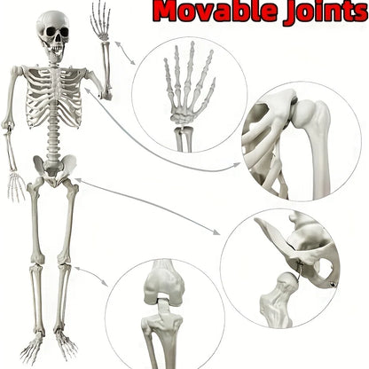 1pc Halloween Decoration Fake Skeleton Sculpture For Halloween Decor, Home Decor, Garden Decor, Haunted House