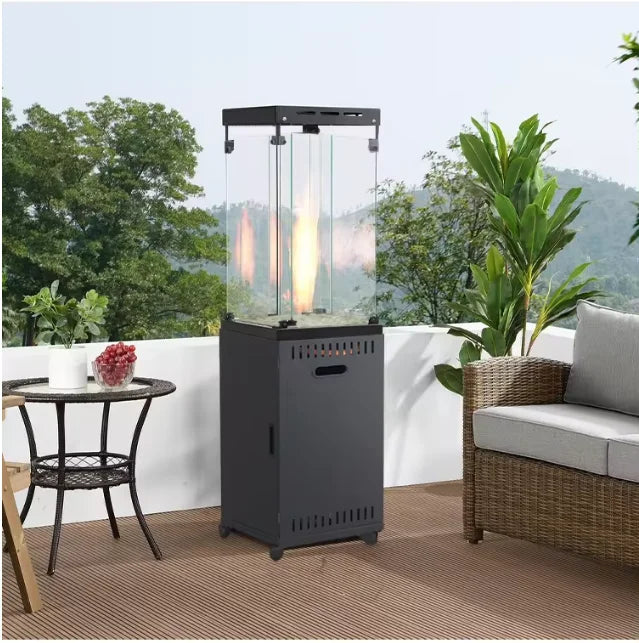 High Quality Portable Square Steel Propane Outdoor Patio Heater Remote Control Firepit Camping Gas Fireplace Reasonable Price