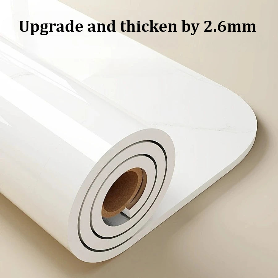 40cm Waterproof Thick Wallpaper, Marble-imitation Tile Self-adhesive Wall Decals, Easy Installation on Bathroom Living Room Wall