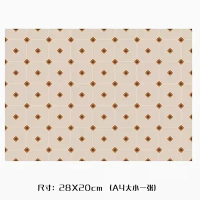 1:12 DIY Dollhouse (20x28cm)Adhesive Wallpaper on The Back for Kitchen(viscous) Living Room Bedroom Floor Decoration Accessories