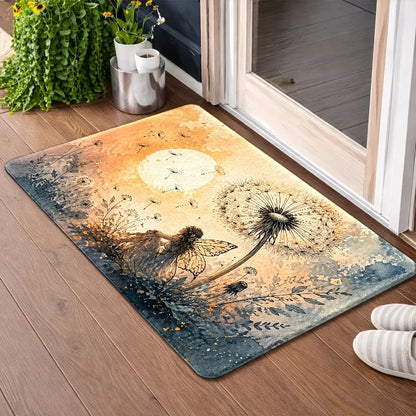 Fantasy Nature Theme Area Rug Dramatic Cliff Detail Artistic Indoor Mat For Housewarming Gift Modern Home Decor Inspiration