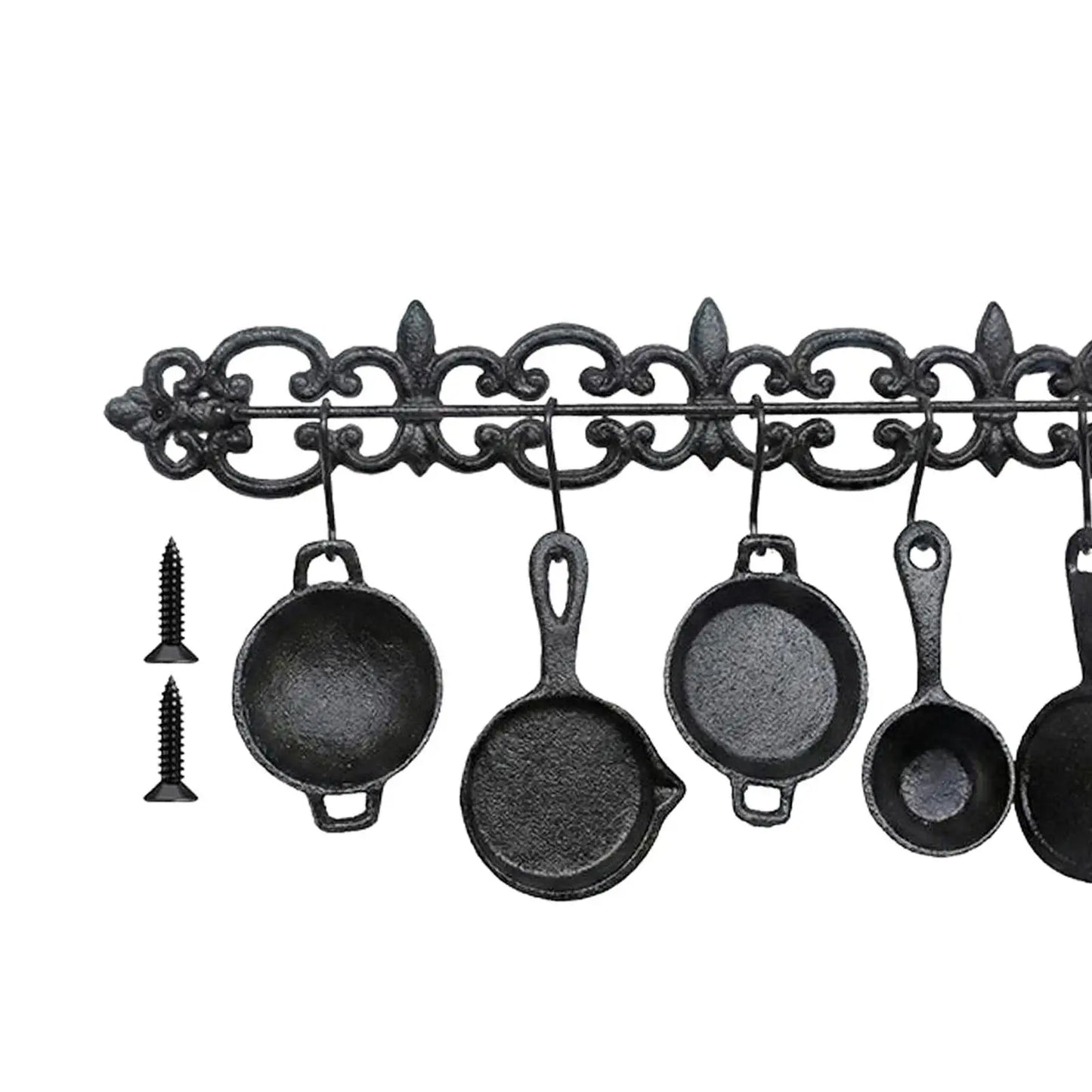 Rustic Cast Iron Wall Sculpture with Tableware Design Sturdy Wall Art for Housewarming Home Decoration