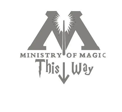 Bathroom Toilet Wall Stickers MINISTRY OF MAGIC THIS WAY Washroom Art Mural Home Decor Waterproof Wallpaper Vinyl Wall Decals