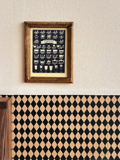 1 Sheet Miniature Dollhouse Wallpaper Self-Adhesive Fit 1:6-1:12 Scale Festive & Collection Scenes Exquisite Patterns