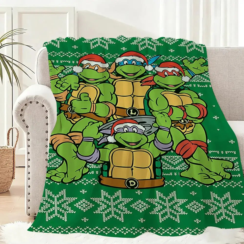 Mutant and Ninja Turtles Throw Lightweight 240g Flannel Blanket Soft Skin-friendly for Summer Cooling