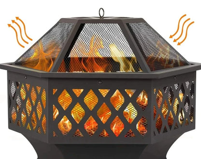 'forOutdoor Metal Square Firepit Patio Stove Wood Burning Garden Fire Pit hot selling