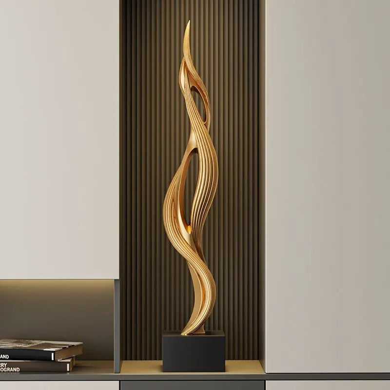 Creative Feng Shui Sculpture Living Room Table Wine Rack Decoration Statue Resin Crafts Housewarming Gift Modern Home Decor