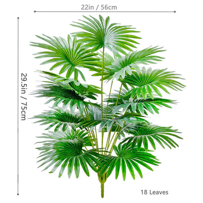Artificial Palm Tree - Large Fake Tropical Plant Suitable for Indoor Outdoor Decoration Without Pot