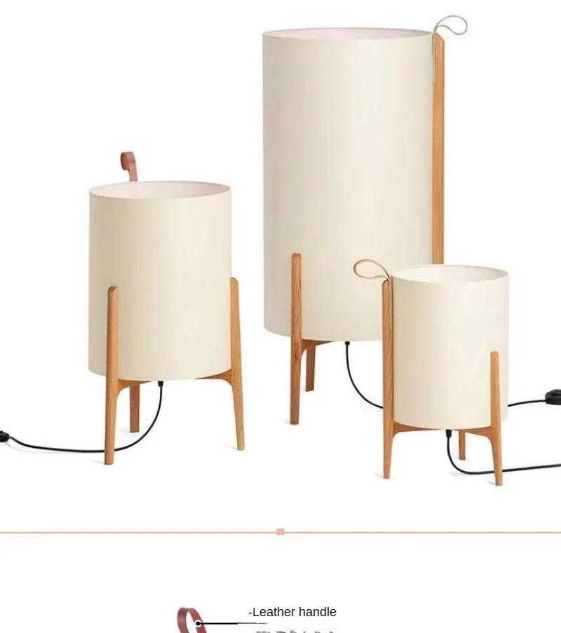 Modern Wooden Desk Lights Japanese Floor Lamps for bedroom Home Decoration Living Room Living Room Hotel Fabric Table Lamp