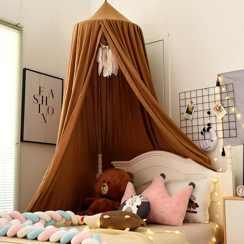Dome Bed Curtain Children's Windscreen Crib Surround Bed Head Decoration Shading Mosquito Net Bed Tent Large Size Castle Game