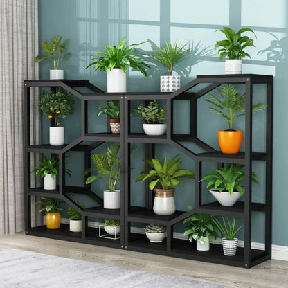 Flower Rack Indoor Living Room Floor-to-ceiling Multi-layer Flower Rack Balcony Wrought Iron Flower Pot Hanger Office Partition