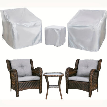 3-piece Set of Outdoor Balcony Garden Furniture Covers, Suitable for Use in All Seasons, Is An Outdoor Balcony Furniture Set