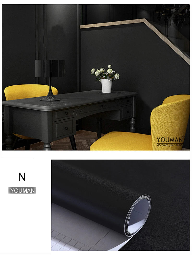 Wall Furniture Renovation Stickers Waterproof Moisture-proof Self-adhesive Paper Vinyl Wallpaper For Kitchen Cooktop Cabinets