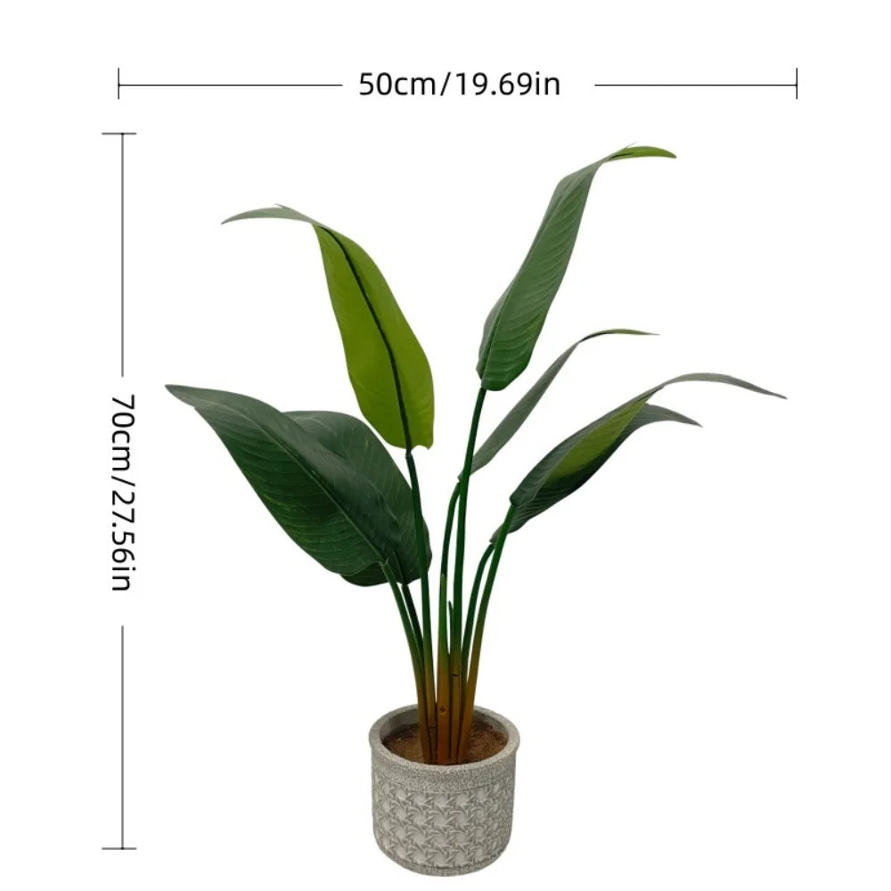 Live Natural Artificial Bird of Paradise Plant Bonsai Banana Tree Fake Leaf Trunk Indoor Outdoor Hotels Decor Greenery
