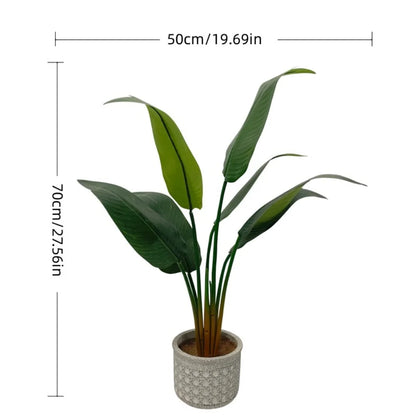 Live Natural Artificial Bird of Paradise Plant Bonsai Banana Tree Fake Leaf Trunk Indoor Outdoor Hotels Decor Greenery